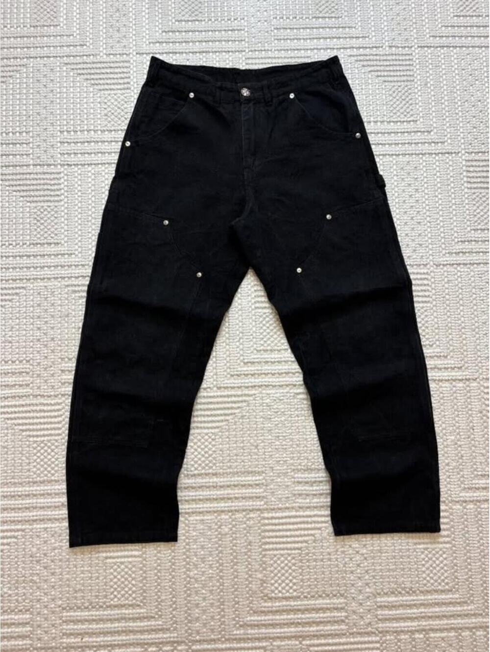 Chrome Hearts Black Carpenter Double Knee Work Pant Made USA